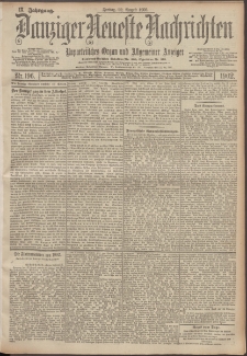 Danziger Neueste Nachrichten : unparteiisches Organ und allgemeiner Anzeiger 196/1902