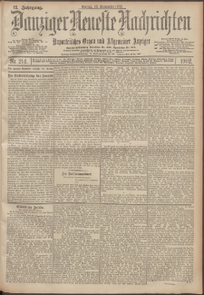 Danziger Neueste Nachrichten : unparteiisches Organ und allgemeiner Anzeiger 214/1902