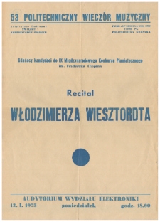 Recital Włodzimierza Wiesztordta