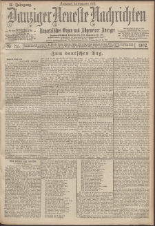 Danziger Neueste Nachrichten : unparteiisches Organ und allgemeiner Anzeiger 215/1902