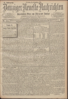 Danziger Neueste Nachrichten : unparteiisches Organ und allgemeiner Anzeiger 224/1902