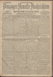 Danziger Neueste Nachrichten : unparteiisches Organ und allgemeiner Anzeiger 225/1902