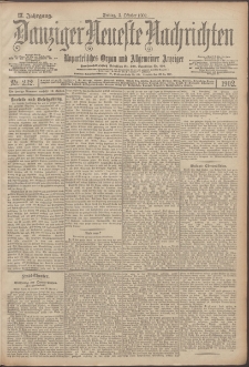 Danziger Neueste Nachrichten : unparteiisches Organ und allgemeiner Anzeiger 232/1902