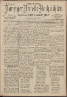 Danziger Neueste Nachrichten : unparteiisches Organ und allgemeiner Anzeiger 233/1902