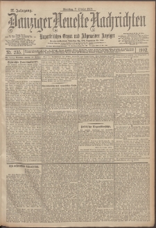 Danziger Neueste Nachrichten : unparteiisches Organ und allgemeiner Anzeiger 235/1902