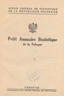 Le Petit Annuaire Statistique de la Pologne, 1934