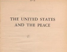 The United States nad the Peace. Part 1. A collection of documents August, 14 1941 to March, 5 1945