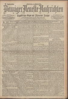 Danziger Neueste Nachrichten : unparteiisches Organ und allgemeiner Anzeiger 237/1902