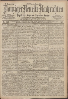 Danziger Neueste Nachrichten : unparteiisches Organ und allgemeiner Anzeiger 243/1902
