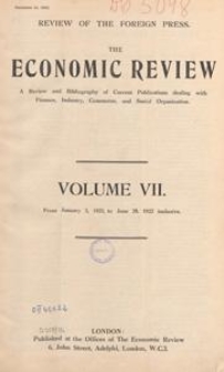 The Economic Review, Vol. VII, 1923.04.20 nr 16