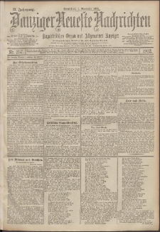 Danziger Neueste Nachrichten : unparteiisches Organ und allgemeiner Anzeiger 257/1902