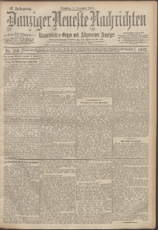 Danziger Neueste Nachrichten : unparteiisches Organ und allgemeiner Anzeiger 259/1902