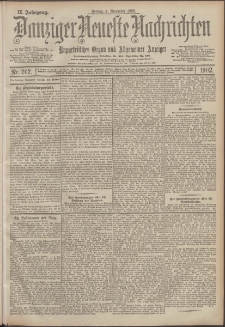 Danziger Neueste Nachrichten : unparteiisches Organ und allgemeiner Anzeiger 262/1902