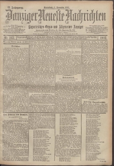 Danziger Neueste Nachrichten : unparteiisches Organ und allgemeiner Anzeiger 263/1902