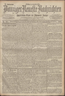 Danziger Neueste Nachrichten : unparteiisches Organ und allgemeiner Anzeiger 264/1902