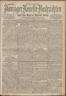 Danziger Neueste Nachrichten : unparteiisches Organ und allgemeiner Anzeiger 270/1902