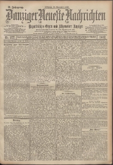 Danziger Neueste Nachrichten : unparteiisches Organ und allgemeiner Anzeiger 277/1902