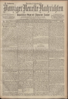 Danziger Neueste Nachrichten : unparteiisches Organ und allgemeiner Anzeiger 278/1902