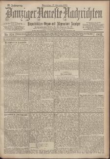 Danziger Neueste Nachrichten : unparteiisches Organ und allgemeiner Anzeiger 278/1902