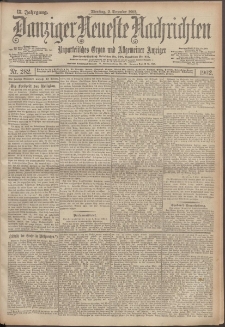 Danziger Neueste Nachrichten : unparteiisches Organ und allgemeiner Anzeiger 282/1902