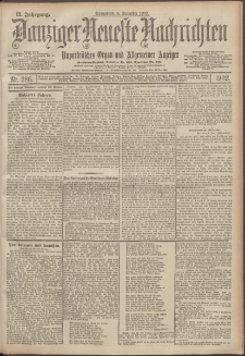 Danziger Neueste Nachrichten : unparteiisches Organ und allgemeiner Anzeiger 286/1902