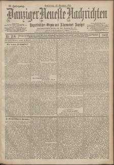 Danziger Neueste Nachrichten : unparteiisches Organ und allgemeiner Anzeiger 296/1902
