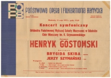 Niedziela, 13 maja 1973 r., godz. 19.30 : koncert symfoniczny