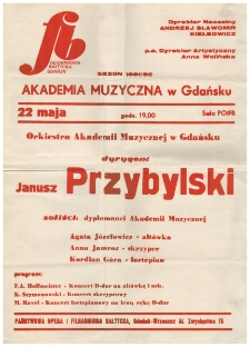 Orkiestra Akademii Muzycznej w Gdańsku : dyrygent Janusz Przybylski