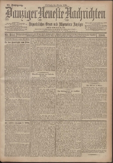 Danziger Neueste Nachrichten : unparteiisches Organ und allgemeiner Anzeiger 244/1900