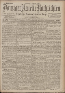 Danziger Neueste Nachrichten : unparteiisches Organ und allgemeiner Anzeiger 259/1900