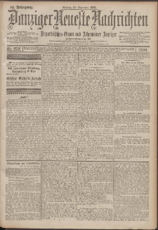 Danziger Neueste Nachrichten : unparteiisches Organ und allgemeiner Anzeiger 272/1900
