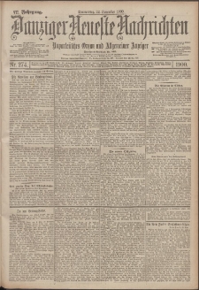 Danziger Neueste Nachrichten : unparteiisches Organ und allgemeiner Anzeiger 274/1900