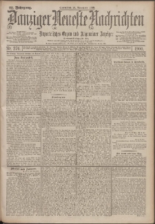 Danziger Neueste Nachrichten : unparteiisches Organ und allgemeiner Anzeiger 276/1900