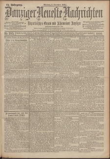 Danziger Neueste Nachrichten : unparteiisches Organ und allgemeiner Anzeiger 285/1900