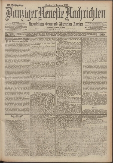 Danziger Neueste Nachrichten : unparteiisches Organ und allgemeiner Anzeiger 289/1900