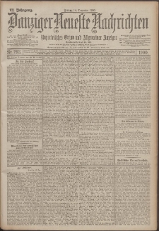 Danziger Neueste Nachrichten : unparteiisches Organ und allgemeiner Anzeiger 293/1900