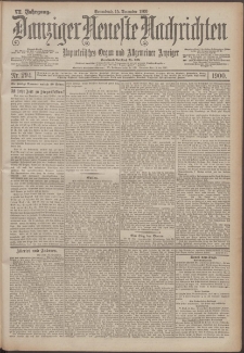 Danziger Neueste Nachrichten : unparteiisches Organ und allgemeiner Anzeiger 294/1900