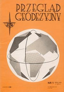 Przegląd Geodezyjny : czasopismo poświęcone miernictwu i zagadnieniom z nim związanym 1991 R. 63 nr 1-12