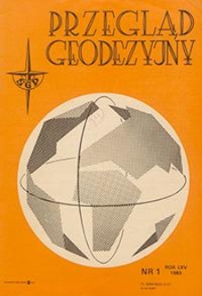 Przegląd Geodezyjny : czasopismo poświęcone miernictwu i zagadnieniom z nim związanym 1993 R. 65 nr 1-12