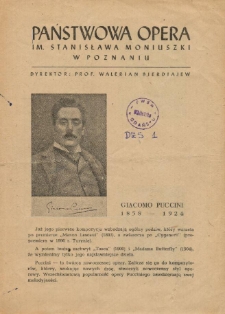 Giacomo Puccini - Madame Butterfly : opera w 3 aktach / słowa: L. Illica i G. Giacosa