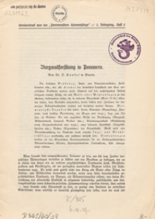 Burgwallforschung in Pommern