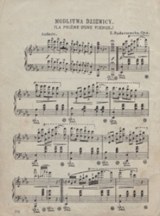 Modlitwa dziewicy = La priere d'une vierge op.4 : na fortepian