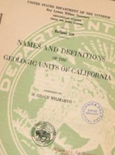 Bulletin 826. Names and definitions of the geologic units of California
