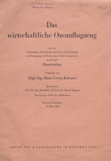Das wirtschaftliche Ozeanflugzeug