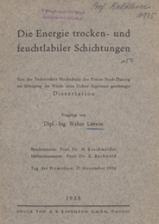 Die Energie trocken- und feuchtlabiler Schichtungen