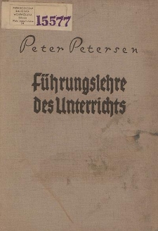 F&uuml;hrunslehre des Unterrichts