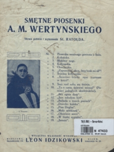 Ach milcz serce, milcz : [pieśń : A-dur] : [na głos średni i fortepian]