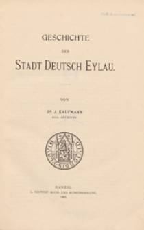 Geschichte der Stadt Deutsch Eylau