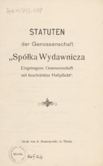 Statuten der Genossenschaft "Sp&oacute;łka Wydawnicza Eingetragene Genossenschaft mit beschr&auml;nkter Haftpflicht"
