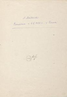 Przem&oacute;wienie Alfonsa Mańkowskiego. [ Incipit] Panie Ministrze! Dostojne zgromadzenie!